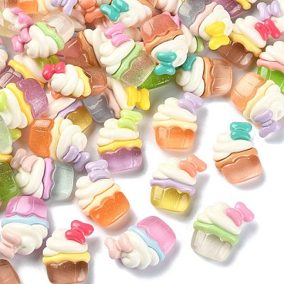 Opaque Resin Decoden Cabochons RESI-CJC0019-27-1