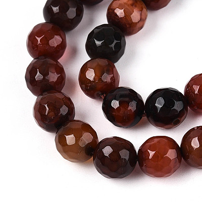 Natural Agate(Dyed & Heated) Beads Strands G-T139-8mm-88D-1