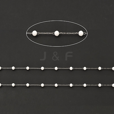 Glass Round Beaded Chains CHS-B003-04B-1