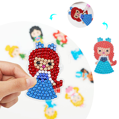 DIY Diamond Painting Stickers Kits For Kids DIY-SC0011-46-1