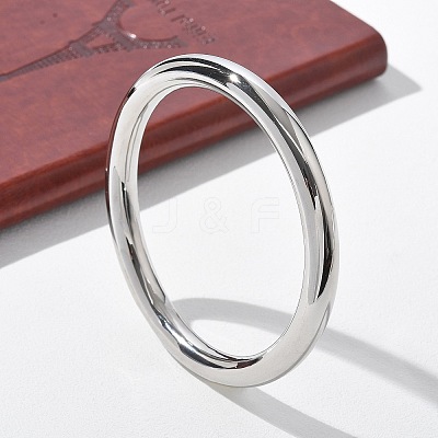304 Stainless Steel Plain Bangles for Women BJEW-K271-01P-1