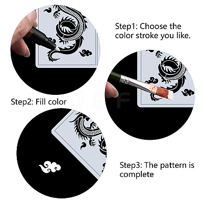 PET Hollow Out Drawing Painting Stencils DIY-WH20030-011-1
