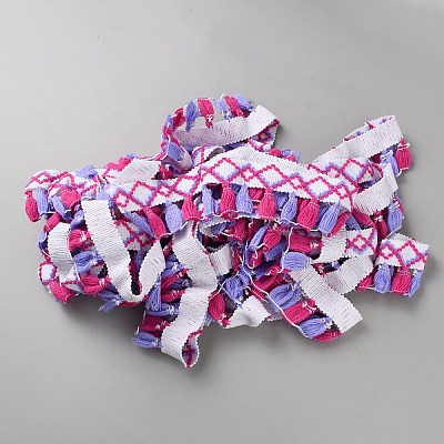 10 Yards Polyester Tassel Ribbon OCOR-WH0101-33A-1