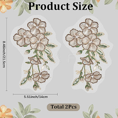 2Pcs Flower Clothing Patches DIY-GF0012-86A-1