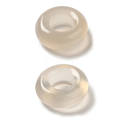 Natural White Chalcedony Ring Charms G-B100-07-1
