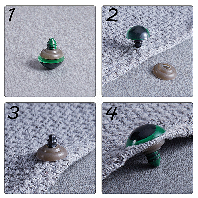 Craft Plastic Doll Eyes Stuffed Toy Eyes DIY-PH0026-18-1
