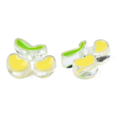 Transparent Acrylic Enamel Beads LS-TACR-N012-006G-1