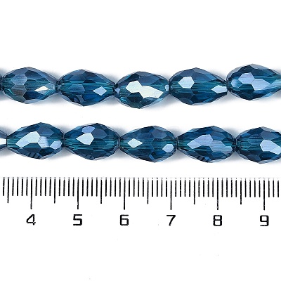 Transparent Electroplate Glass Beads Strands EGLA-N013-T10mm-B25-1
