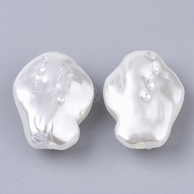 ABS Plastic Imitation Pearl Beads OACR-T022-09-1