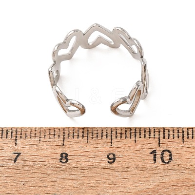 304 Stainless Steel Cuff Open Rings for Women SA-CBA4160-30P-1