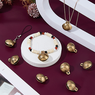 Brass Bell Pendants KKB-FH0001-01C-1