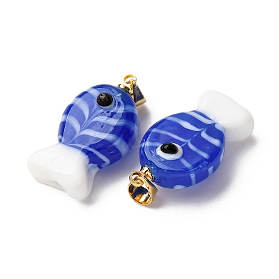 Handmade Lampwork Pendants LAMP-A007-01G-02-02-1