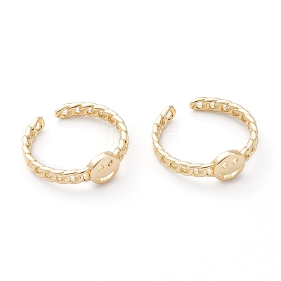 Brass Cuff Rings X-RJEW-Z006-L-01G-1
