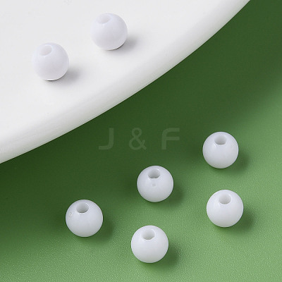 Opaque Acrylic Beads X-MACR-S370-C6mm-01-1