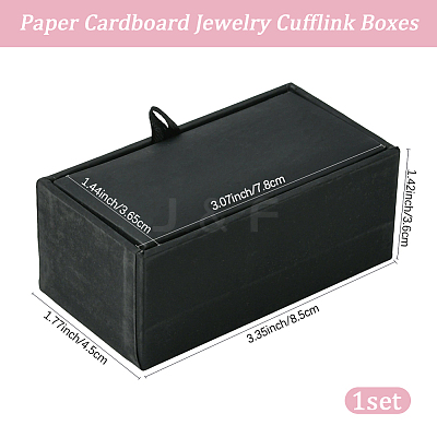 Paper Cardboard Jewelry Cufflink Boxes CON-WH20008-13A-1
