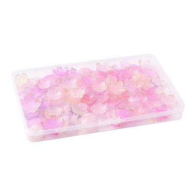 200Pcs 10 Styles Mixed Styles Acrylic Bead Caps OACR-FS0002-51B-1