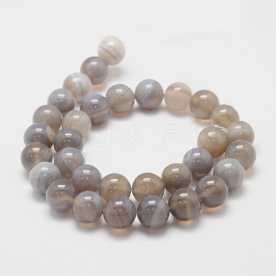Natural Striped Agate/Banded Agate Bead Strands G-K155-D-10mm-02-1