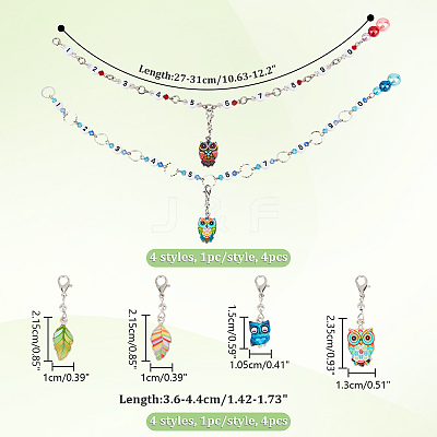 Owl Theme DIY Knitting Tool Sets HJEW-AB00741-1