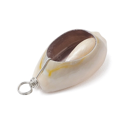 Natural Mixed Shell Pendants PALLOY-JF03799-1