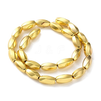 Electroplated Synthetic Non-magnetic Hematite Beads Strands G-P545-G03-8x16mm-1