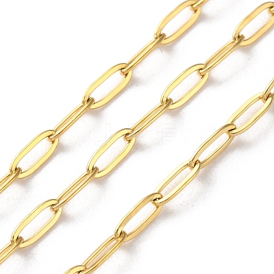 304 Stainless Steel Paperclip Chains CHS-R020-06G-02-1