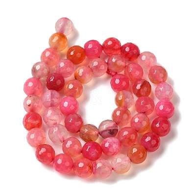 Dyed & Heated Natural Dragon Veins Agate Beads Strands G-P539-A01-04-1