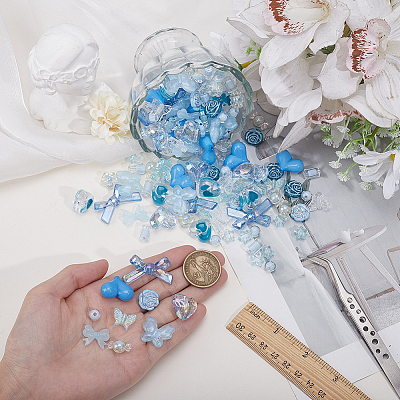 180Pcs 15 Styles Mixed Style Acrylic Beads OACR-PA0001-10-1