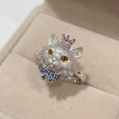 Alloy Rhinestone Cuff Open Rings WG3624E-01-1