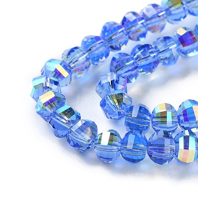 Transparent Electroplate Glass Beads Strands GLAA-Q099-H01-01-1