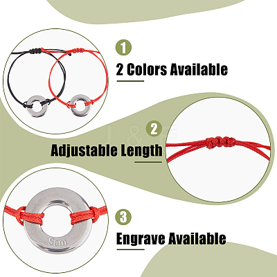 10Pcs 2 Colors Eco-Friendly Korean Waxed Polyester Braided Beaded Bracelets BJEW-DC00004-1