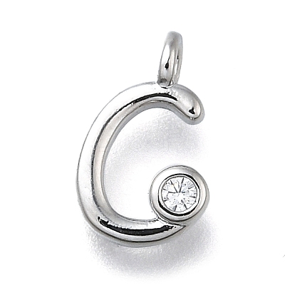Brass Micro Pave Cubic Zirconia Pendants KK-B132-12P-C-1