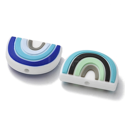 10Pcs 10 Styles Silicone Beads SIL-YW0001-05-1