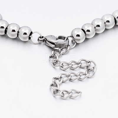 304 Stainless Steel Cross Link Bracelets BJEW-F138-02P-1