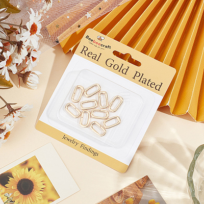 10Pcs Brass Spring Gate Rings KK-BBC0015-57G-02-1