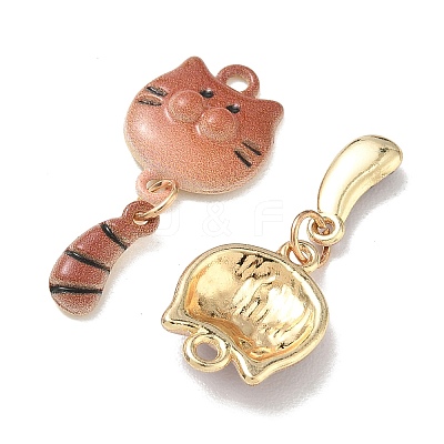 Spray Painted Alloy Enamel Pendants ENAM-K076-38G-1
