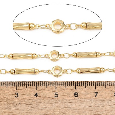 Brass Flower Link Chains CHC-B025-02G-1