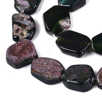 Dyed Natural Agate Beads Strands G-Q606-23E-03-1