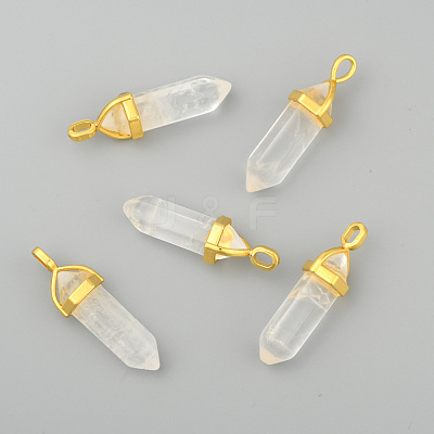 Natural Quartz Crystal Pointed Pendants G-G902-A12-1