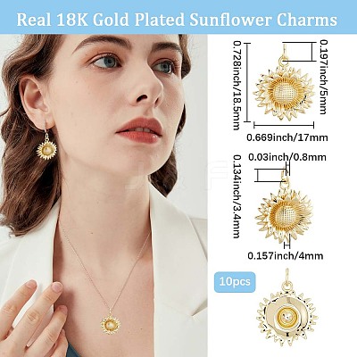 10Pcs Brass Pendants KK-BBC0020-54-1
