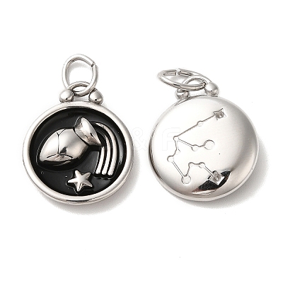 304 Stainless Steel Enamel Pendants STAS-A080-43P-10-1