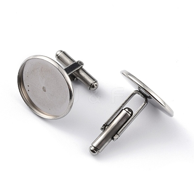 Tarnish Resistant 304 Stainless Steel Cuff Buttons STAS-Z015-33G-1
