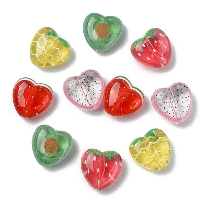 30Pcs 5 Colors Transparent Acrylic Beads MACR-CJ0002-44-1