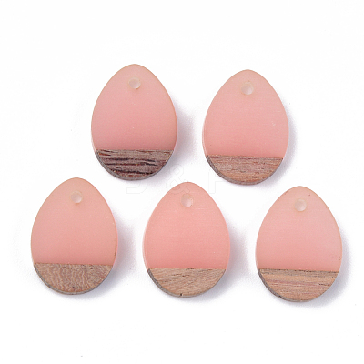 Resin & Walnut Wood Pendants RESI-S358-15B-1