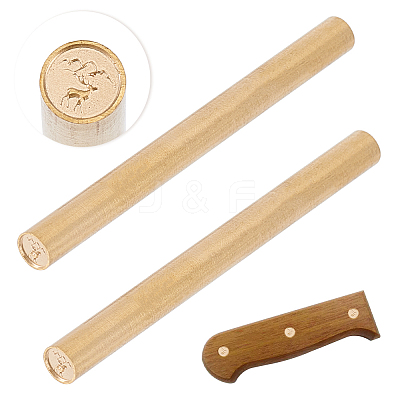 2Pcs Single-Sided Engraving Wax Seal Brass Stamp AJEW-OC0005-40A-1