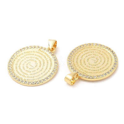 Brass with Cubic Zirconia Pendants LS-KK-K332-16A-G-1