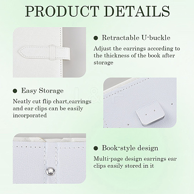 Portable PU Leather Earring Display Book EDIS-WH20011-01A-1