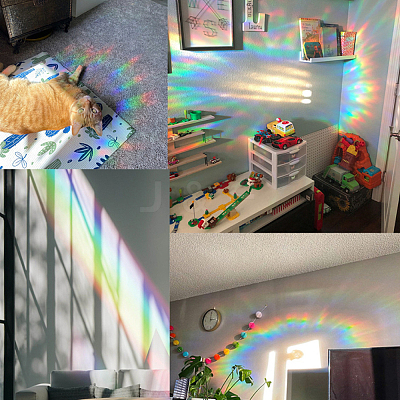 16Sheets 4 Style Waterproof PVC Colored Laser Stained Window Film Adhesive Stickers DIY-WH0256-059-1