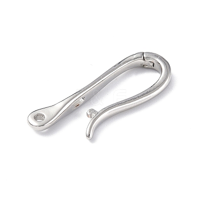 Rack Plating Brass Hook Clasps X-KK-E073-01P-1