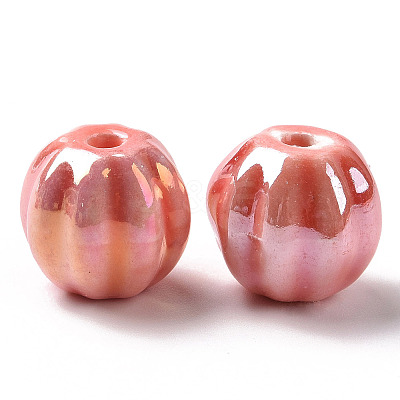 Handmade Pearlized Porcelain Beads PORC-G010-01F-1