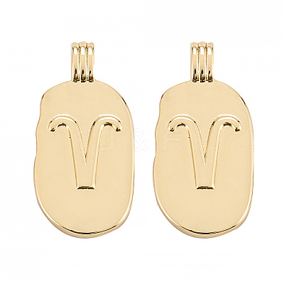 Brass Pendants KK-O140-20G-06-1